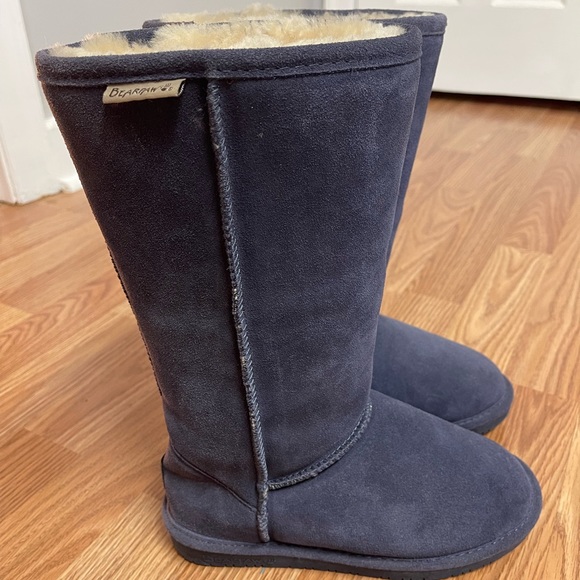 Women’s BearPaw Emma Tall Blue Suede Boots SZ 6 - Picture 3 of 11